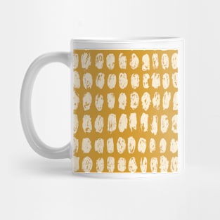 Distressed Ivory on Gold Mug